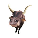 Wide angle view of cattle stock illustration Wide angle view of cattle stock illustration
