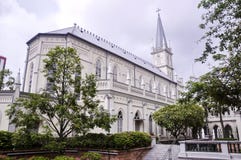 Widok CHIJMES w dniu Ja jest historycznego budynku kompleksem w Singapur obrazy stock Widok CHIJMES w dniu Ja jest historycznego budynku kompleksem w Singapur obrazy stock
