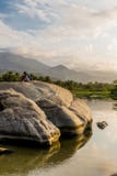 Widok Los Naranjos plaża w Santa Marta Kolumbia zdjęcia stock Widok Los Naranjos plaża w Santa Marta Kolumbia zdjęcia stock