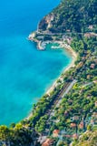 Widok z lotu ptaka linia brzegowa Francuski Riviera fotografia stock Widok z lotu ptaka linia brzegowa Francuski Riviera fotografia stock