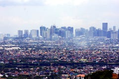 Widok z lotu ptaka reklama, budynki mieszkalni i założenia w miasteczkach Cainta, Taytay, Pasig, Makati i Taguig, zdjęcie royalty free Widok z lotu ptaka reklama, budynki mieszkalni i założenia w miasteczkach Cainta, Taytay, Pasig, Makati i Taguig, zdjęcie royalty free