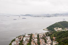 Widok zatoczka Botafogo w Rio De Janeiro fotografia stock Widok zatoczka Botafogo w Rio De Janeiro fotografia stock