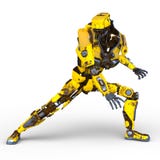 Wiedergabe 3D CG des Roboters stock abbildung Wiedergabe 3D CG des Roboters stock abbildung
