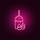 Wielkanocni jajka i wielkanoc torty ikona Elementy wielkanoc w neonowych stylowych ikonach Prosta ikona dla stron internetowych, ilustracji Wielkanocni jajka i wielkanoc torty ikona Elementy wielkanoc w neonowych stylowych ikonach Prosta ikona dla stron internetowych, ilustracji