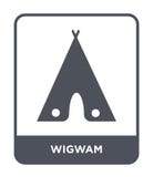 Wigwamikone in der modischen Entwurfsart Wigwamikone lokalisiert auf weißem Hintergrund einfaches und modernes flaches Symbol der vektor abbildung Wigwamikone in der modischen Entwurfsart Wigwamikone lokalisiert auf weißem Hintergrund einfaches und modernes flaches Symbol der vektor abbildung