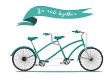 Wij berijden samen. vector illustratie Wij berijden samen. vector illustratie