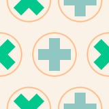 Wijnoogst die naadloos patroon met groene kruisen betegelen en pluses Abstract retro ornament, eenvoudige vormen royalty-vrije illustratie Wijnoogst die naadloos patroon met groene kruisen betegelen en pluses Abstract retro ornament, eenvoudige vormen royalty-vrije illustratie