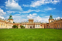 Wilanow slott i Warszawa, Polen fotografering för bildbyråer Wilanow slott i Warszawa, Polen fotografering för bildbyråer