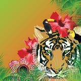Wild cool tropical stock illustration Wild cool tropical stock illustration