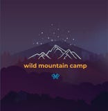 Wild mountain camping and adventure forest badge logo Royalty Free Stock Photography Wild mountain camping and adventure forest badge logo Royalty Free Stock Photography
