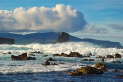 Wild ocean between Faial Islands and Pico, Azores
