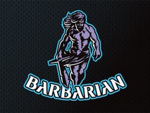 Wild warrior. Barbarian. royalty free illustration Wild warrior. Barbarian. royalty free illustration