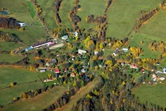 Willage Becov near Blatno - aerial view