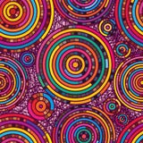 Willekeurig de kleuren naadloos patroon van de cirkellijn Royalty-vrije Stock Foto