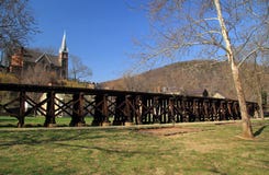 Winchester and Potomac Railroad Trestle in Harpers Ferry Royalty Free Stock Image Winchester and Potomac Railroad Trestle in Harpers Ferry Royalty Free Stock Image
