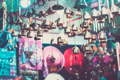 Wind Chime in mcleodganj market stock images Wind Chime in mcleodganj market stock images