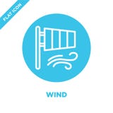 wind icon vector from weather collection. Thin line wind outline icon vector illustration. Linear symbol for use on web and stock illustration wind icon vector from weather collection. Thin line wind outline icon vector illustration. Linear symbol for use on web and stock illustration