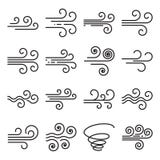 Wind icons vector