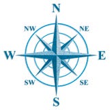 Wind Rose. The Sign On The Old Maps. Royalty Free Stock Photo