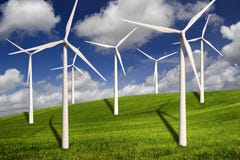 Wind Turbines Stock Image