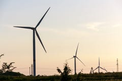 Wind turbines generating electricity on background of sky royalty free stock image Wind turbines generating electricity on background of sky royalty free stock image