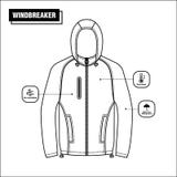 WINDBREAKER ΔΙΑΝΥΣΜΑΤΙΚΟ ΣΧΕΔΙΟ διανυσματική απεικόνιση WINDBREAKER ΔΙΑΝΥΣΜΑΤΙΚΟ ΣΧΕΔΙΟ διανυσματική απεικόνιση