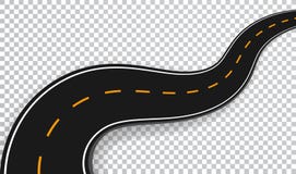 Winding Road Isolated Transparent Special Effect. Road way location infographic template. Vector EPS 10 royalty free illustration Winding Road Isolated Transparent Special Effect. Road way location infographic template. Vector EPS 10 royalty free illustration