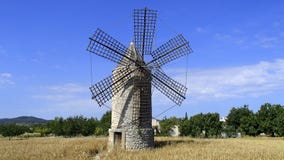 Windmill on field on Mallorca royalty free stock images Windmill on field on Mallorca royalty free stock images