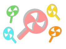 Windmühlenvektor auf einem weißen Hintergrund stock abbildung Windmühlenvektor auf einem weißen Hintergrund stock abbildung