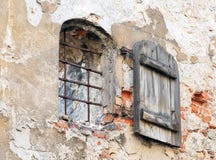 Window on ancient wall, Riga - Latvia stock images Window on ancient wall, Riga - Latvia stock images