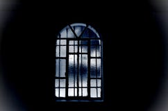 Window black and blue in the dark close up stock photography Window black and blue in the dark close up stock photography