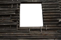 Window On The Old Wooden Wall Stock Image Window On The Old Wooden Wall Stock Image