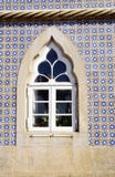 Window from Pena-Sintra National Palace, Blue Glaze Tiles Wall stock photography Window from Pena-Sintra National Palace, Blue Glaze Tiles Wall stock photography
