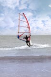 Windsurfing In A Storm Stock Images