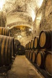 Wine Barrels Stacked In The Old Cellar Stock Images Wine Barrels Stacked In The Old Cellar Stock Images