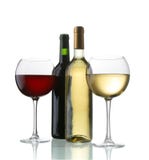 Wine Bottles And Glasses Royalty Free Stock Photography