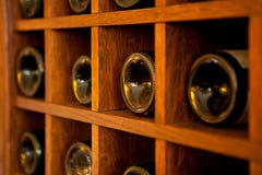 Wine Bottles rack stock images Wine Bottles rack stock images