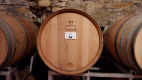 Wine barrel cellar centered royalty free stock photo Wine barrel cellar centered royalty free stock photo