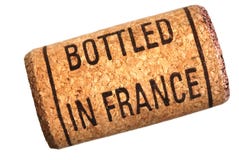 Wine Cork With Inscription Bottled In France Stock Photography