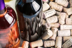 Wine corks and bottles of wine famous wine producers Massandra, stock photography Wine corks and bottles of wine famous wine producers Massandra, stock photography