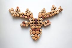 Wine corks deer head with antlers royalty free stock photography Wine corks deer head with antlers royalty free stock photography