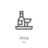 wine icon vector from italy collection. Thin line wine outline icon vector illustration. Outline, thin line wine icon for website royalty free illustration wine icon vector from italy collection. Thin line wine outline icon vector illustration. Outline, thin line wine icon for website royalty free illustration