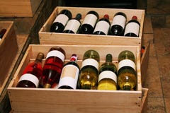 Wine In Bottles Stock Photography