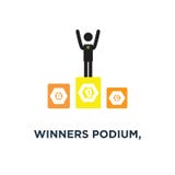 winnaarspodium, eerste plaatsprijs, succespictogram toekenningskampioen royalty-vrije illustratie winnaarspodium, eerste plaatsprijs, succespictogram toekenningskampioen royalty-vrije illustratie