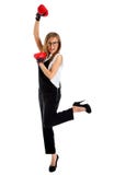 Winning business woman celebrating royalty free stock photos Winning business woman celebrating royalty free stock photos
