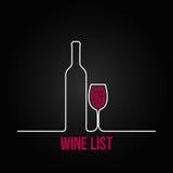 Wino butelki szkła listy projekta menu tło royalty ilustracja Wino butelki szkła listy projekta menu tło royalty ilustracja
