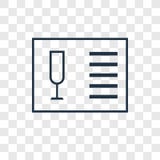 Wino listy pojęcia wektorowa liniowa ikona odizolowywająca na przejrzystym bac royalty ilustracja Wino listy pojęcia wektorowa liniowa ikona odizolowywająca na przejrzystym bac royalty ilustracja