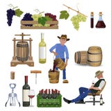 Wino ustalony wektor ilustracja wektor Wino ustalony wektor ilustracja wektor