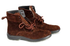 Winter boots on a white background stock photo Winter boots on a white background stock photo