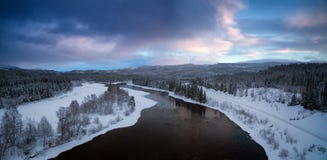 Winter boreal landscape from northern Norway, Grong area stock photography Winter boreal landscape from northern Norway, Grong area stock photography